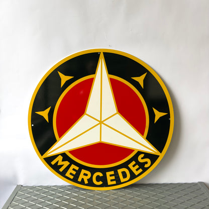 Mercedes Benz Vintage 1916 Sign – Heavy Metal Sign – Home & Man Cave Decor