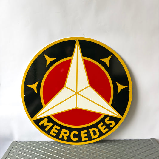 Mercedes Benz Vintage 1916 Sign – Heavy Metal Sign – Home & Man Cave Decor