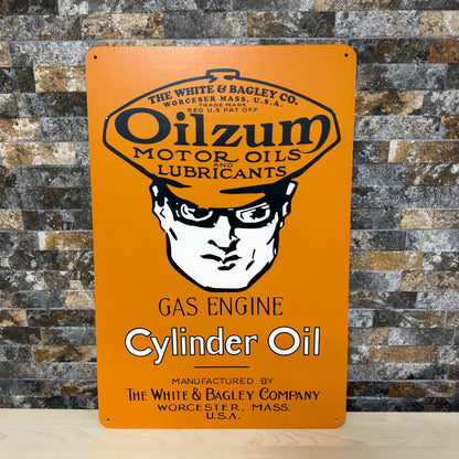 Oilzum Cylinder Oil – Vintage Heavy Metal Garage & Man Cave Sign