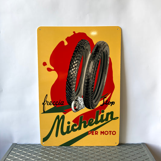 Michelin Freccia Stop Vintage Sign – Heavy Metal Garage & Tyre Sign