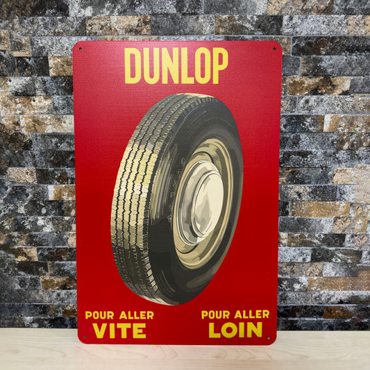 Dunlop Vintage Sign – Large Heavy Metal Garage & Tyre Sign