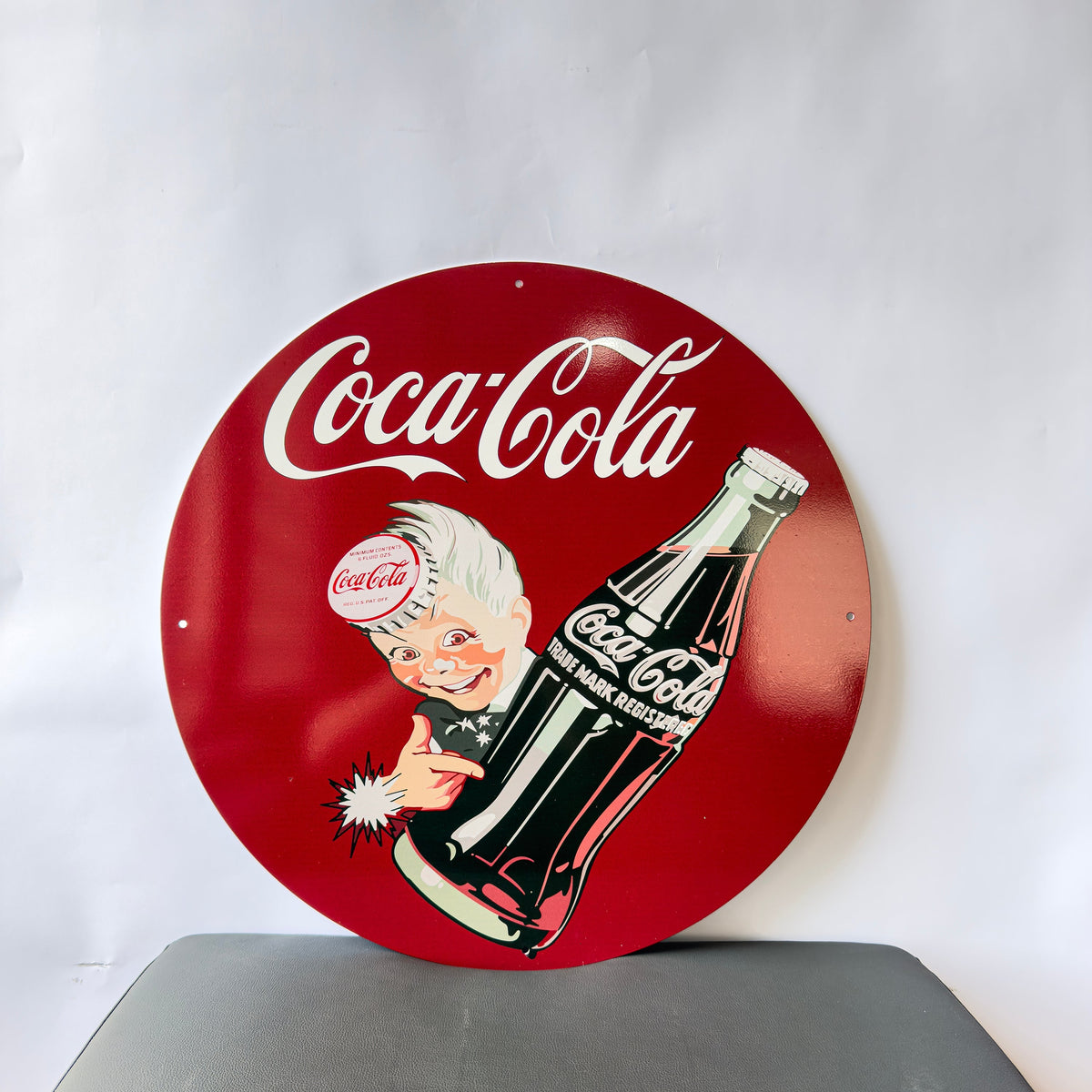 Coca Cola Sprite Boy - Bar Round Heavy Metal Sign – Garage & Man Cave Decor