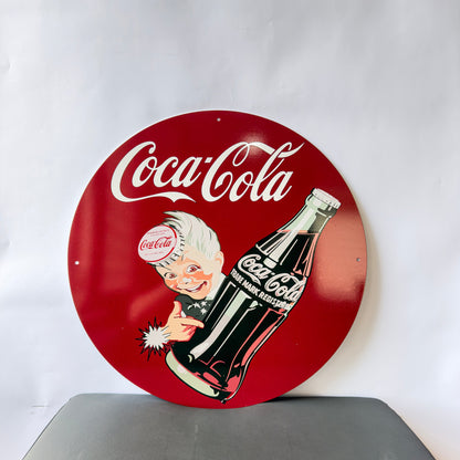 Coca Cola Sprite Boy - Bar Round Heavy Metal Sign – Garage & Man Cave Decor