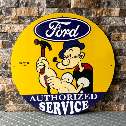Ford Popeye Vintage Sign – Heavy Metal Garage & Man Cave Decor