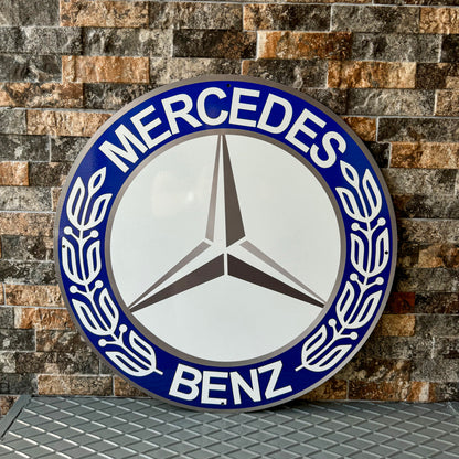Mercedes Benz Vintage Sign – Heavy Metal Sign – Garage Decor