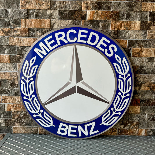 Mercedes Benz Vintage Sign – Heavy Metal Sign – Garage Decor
