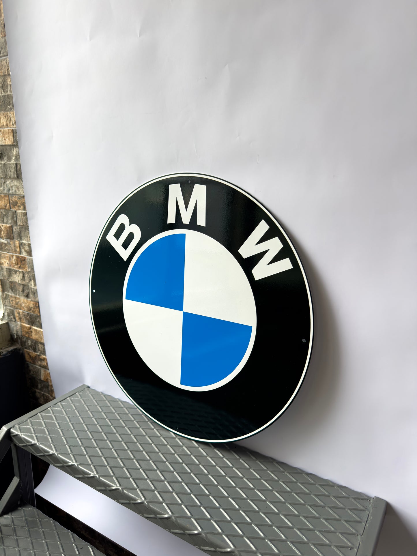 BMW Vintage Sign – Glossy Heavy Metal Garage Decor