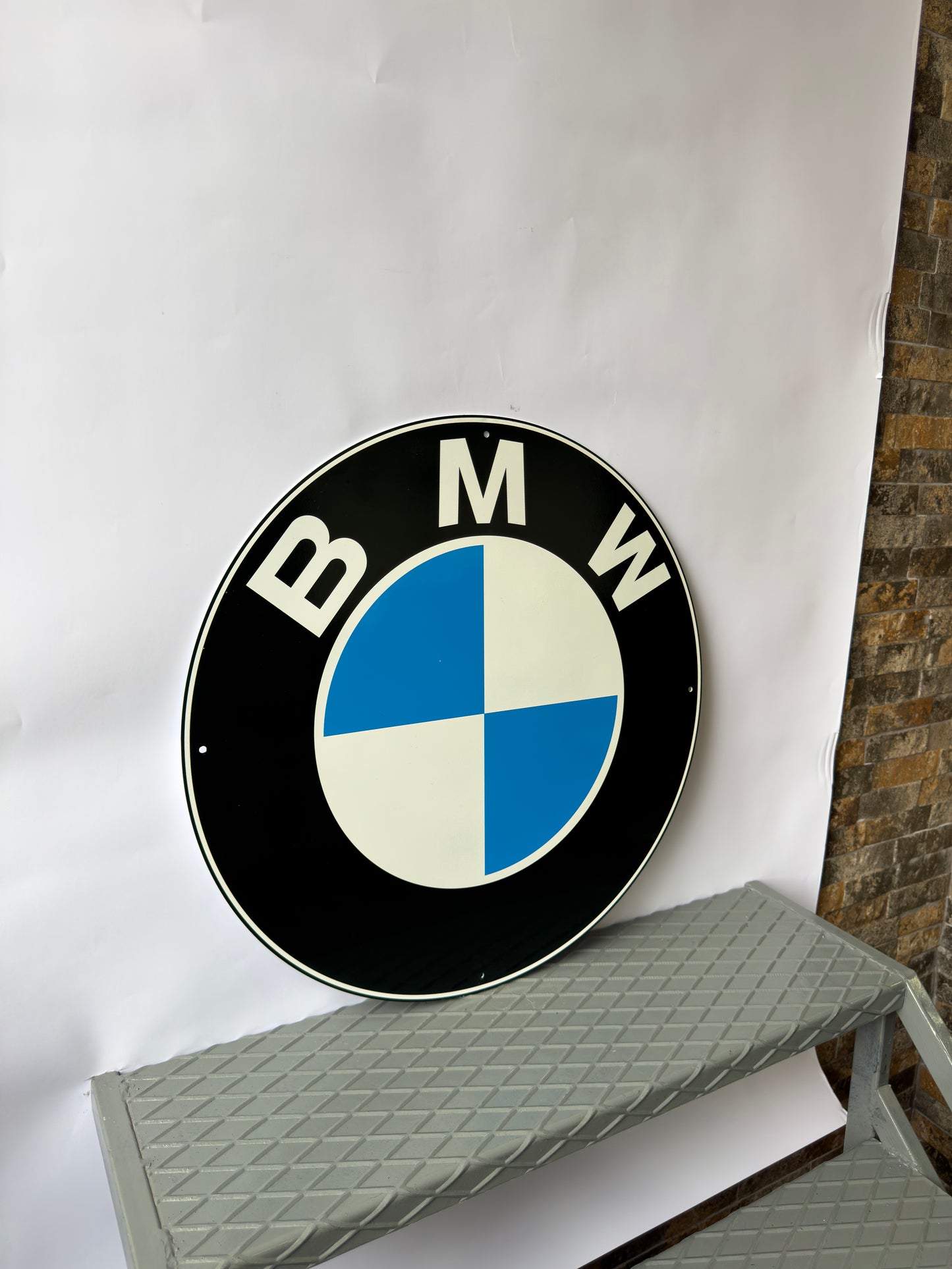 BMW Vintage Sign – Glossy Heavy Metal Garage Decor