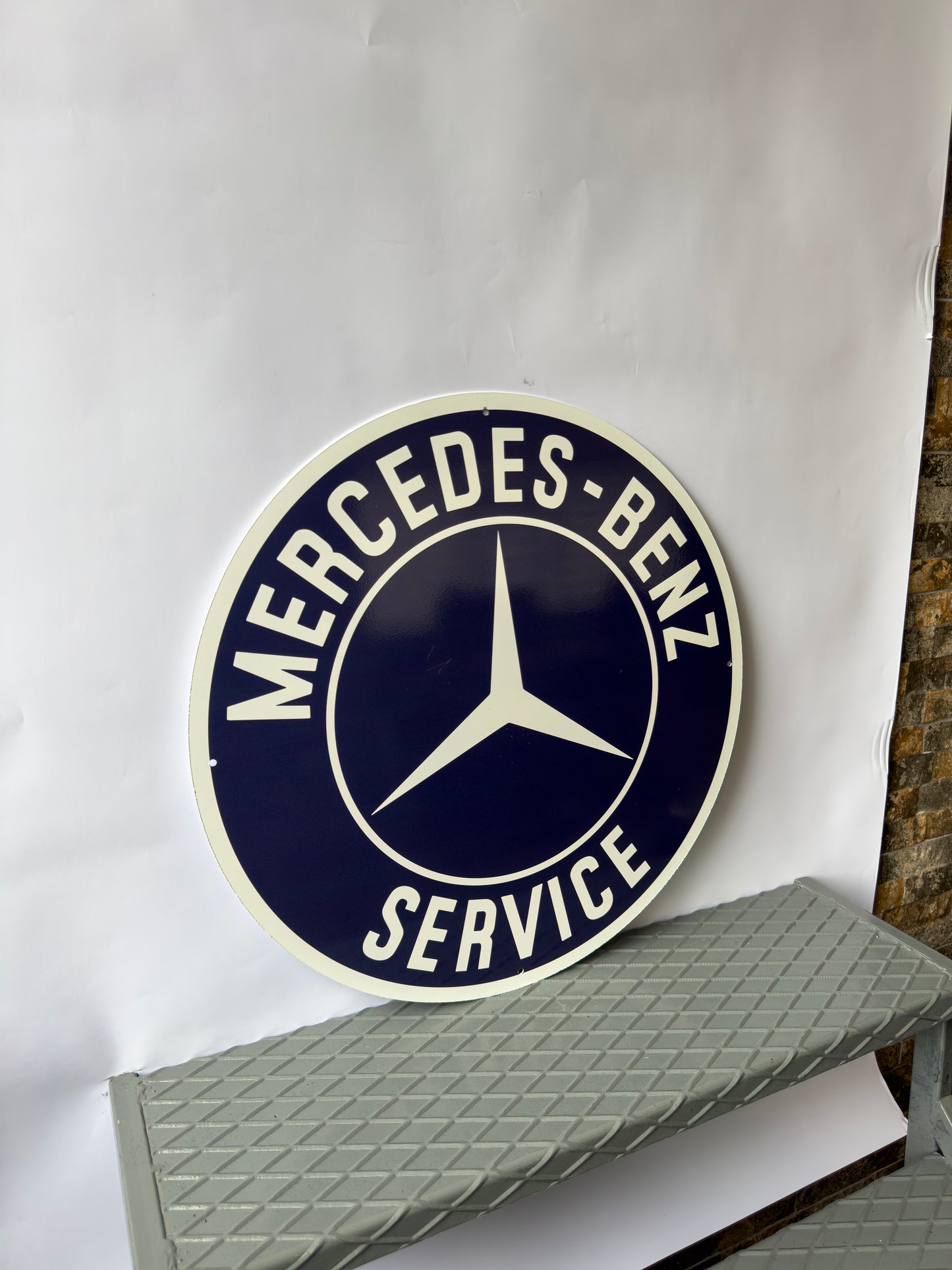 Mercedes Benz Service Sign – Heavy Metal Sign – Garage & Service Sign