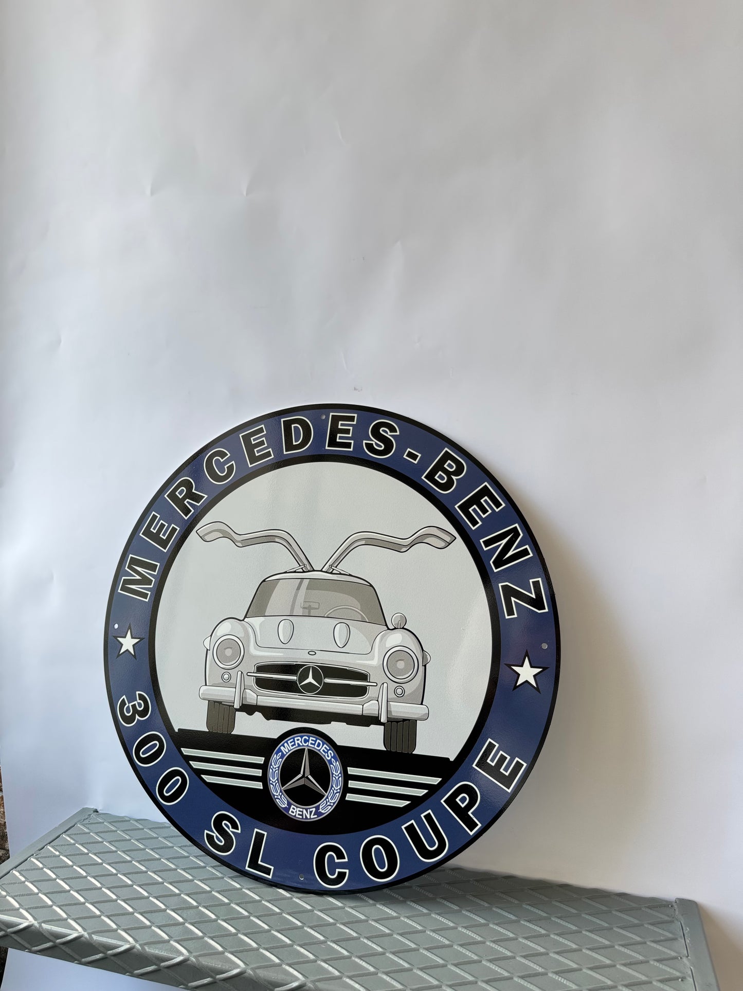 Mercedes Benz 300 SL Coupe – Heavy Metal Sign – Garage Decor