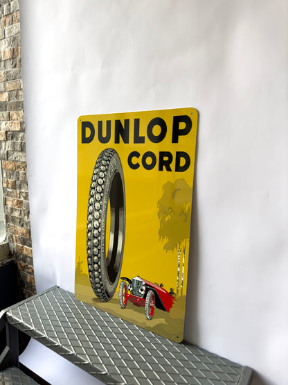 Dunlop Cord Vintage Tyre Sign – Heavy Metal Garage Decor