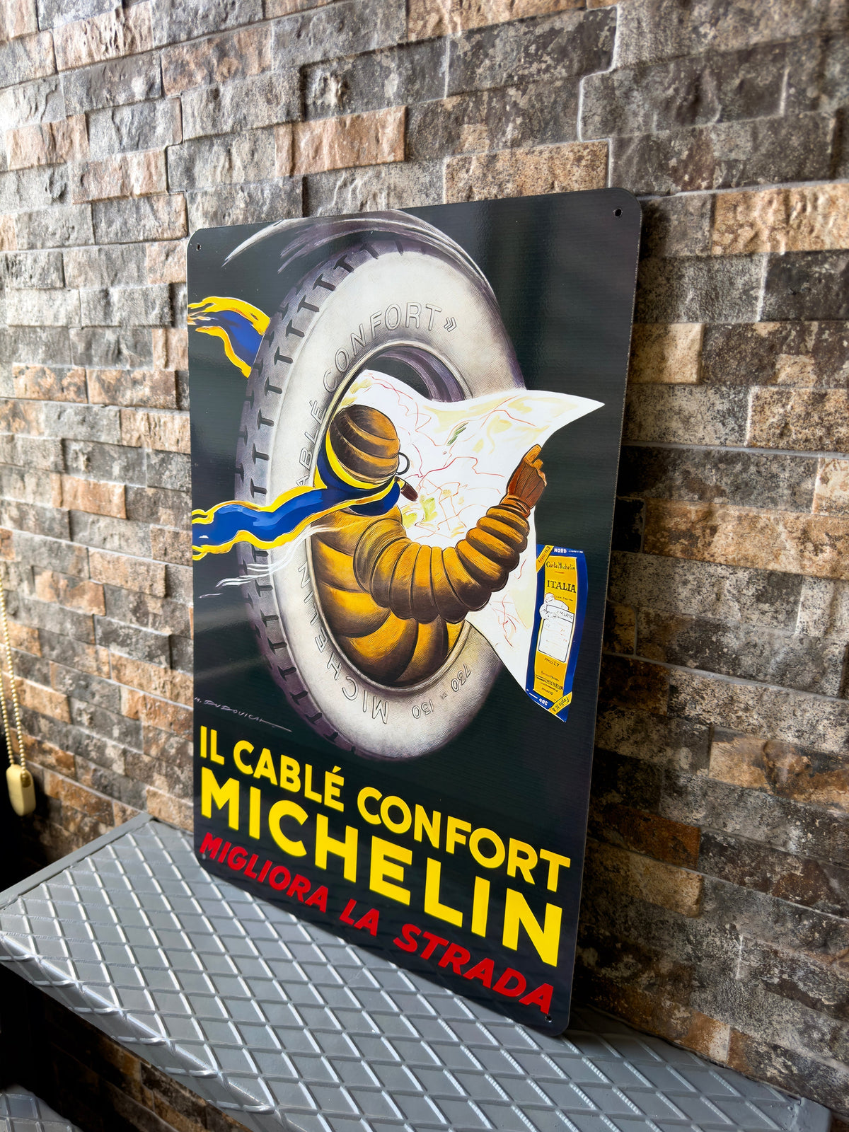 Michelin Bibendum Man Heavy Metal Sign – Garage & Man Cave Decor