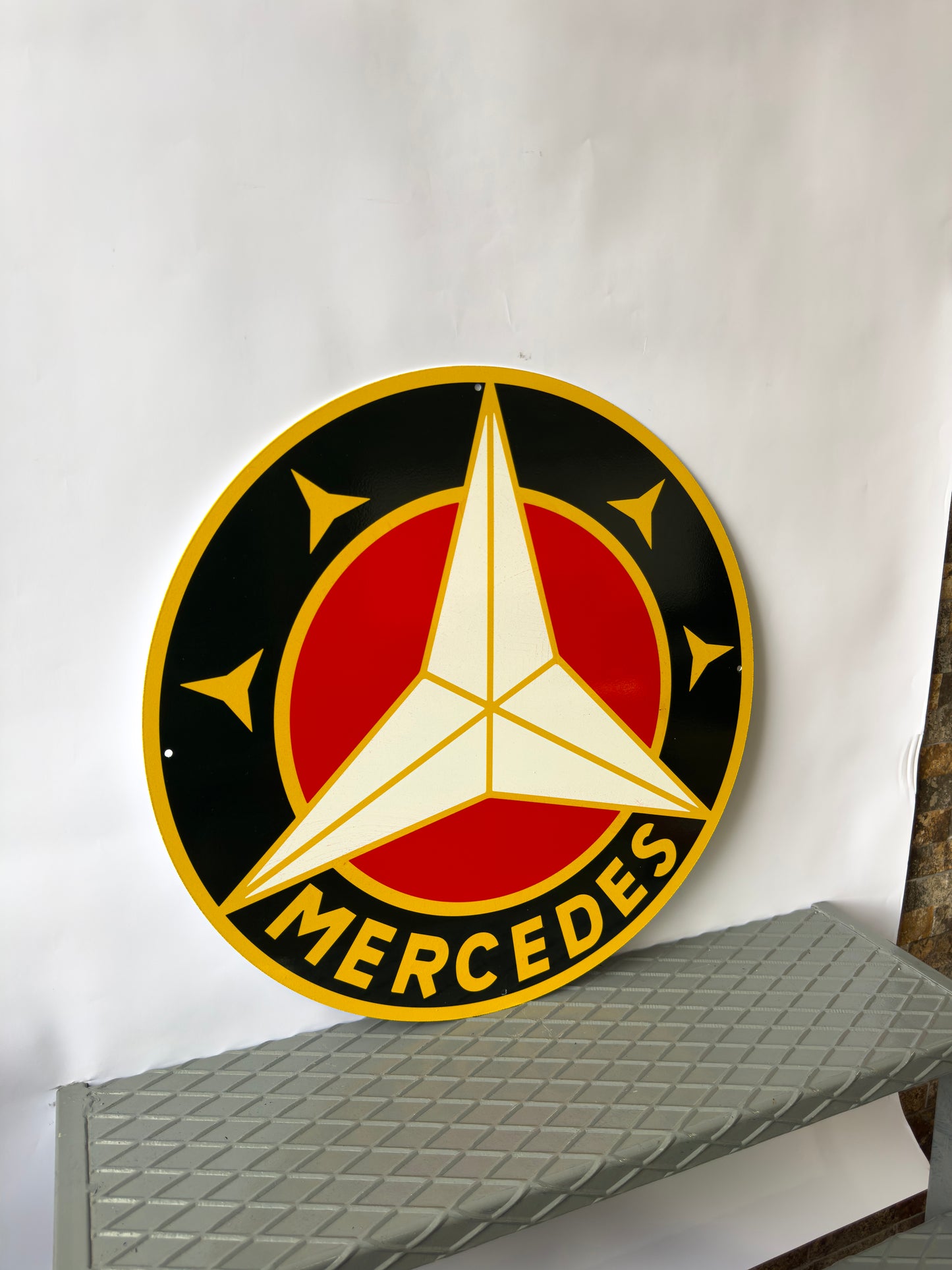 Mercedes Benz Vintage 1916 Sign – Heavy Metal Sign – Home & Man Cave Decor