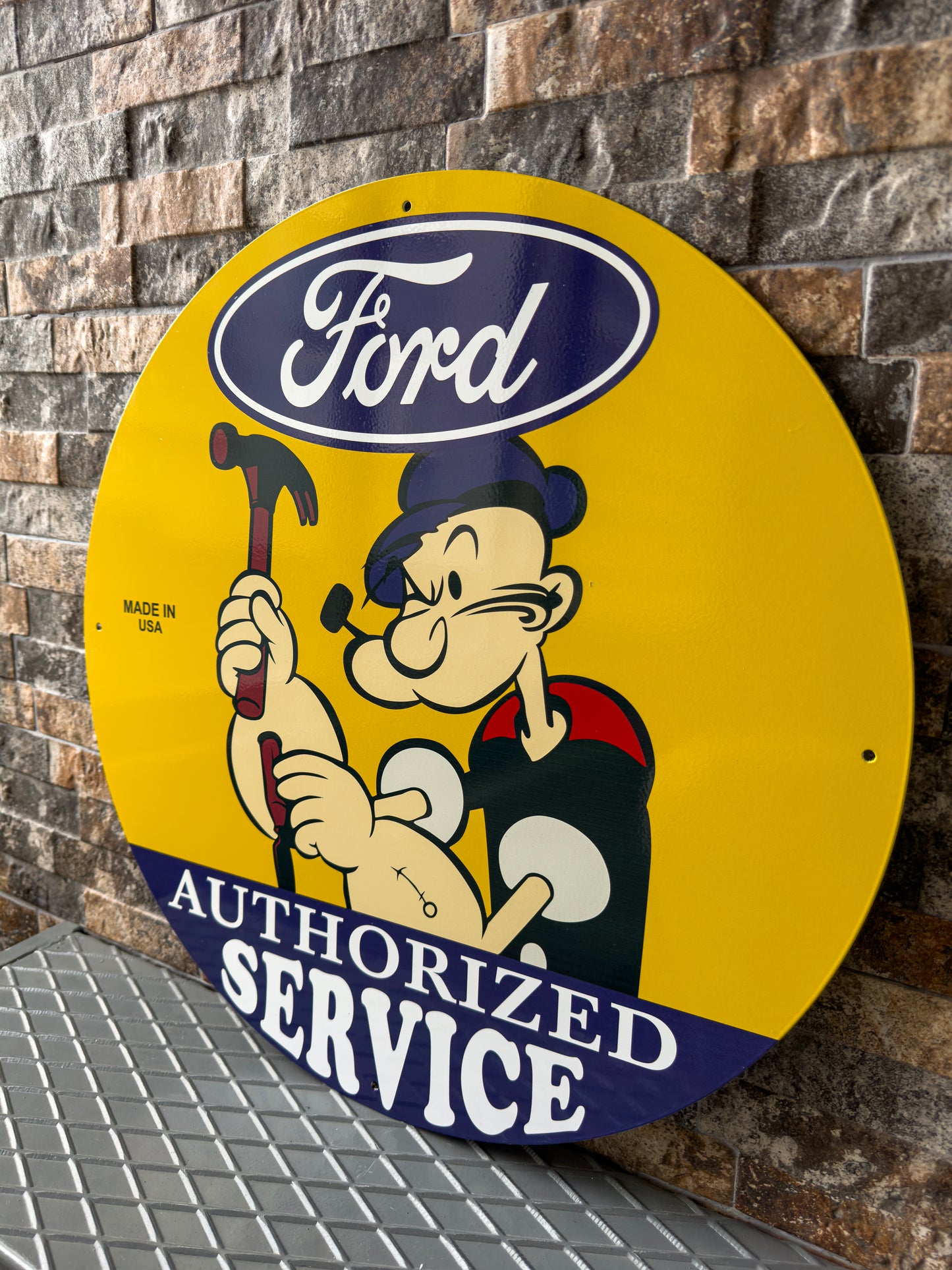Ford Popeye Vintage Sign – Heavy Metal Garage & Man Cave Decor