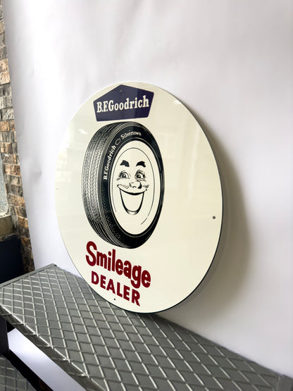Vintage Goodrich Tyre Sign – Heavy Metal – Garage & Tyre Service Decor