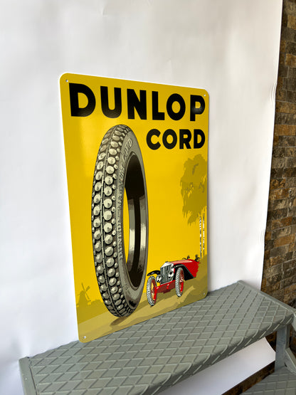 Dunlop Cord Vintage Tyre Sign – Heavy Metal Garage Decor