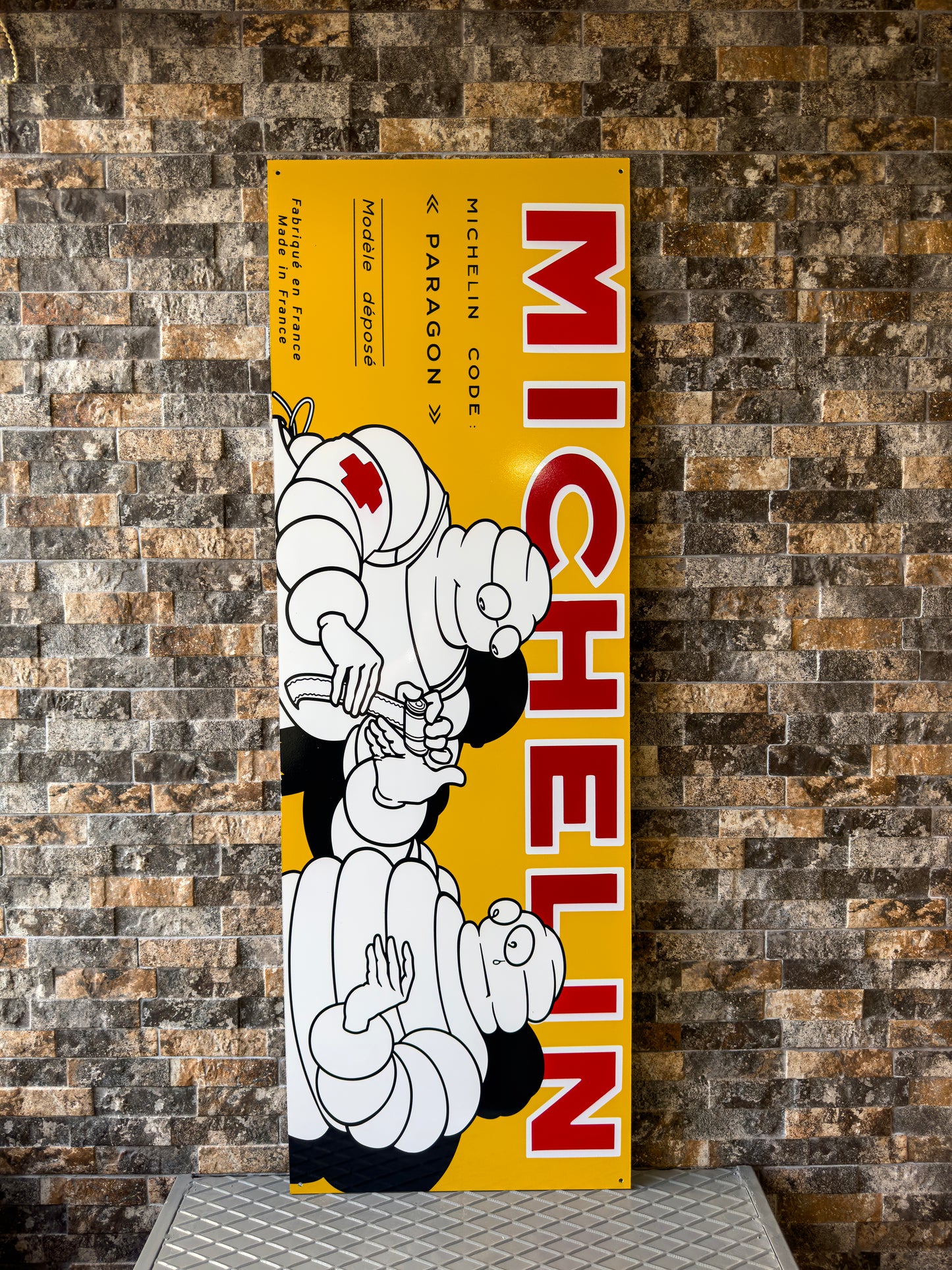 Michelin Paragon Sign – XXXL 118x40 cm Heavy Metal Man Cave & Garage Sign