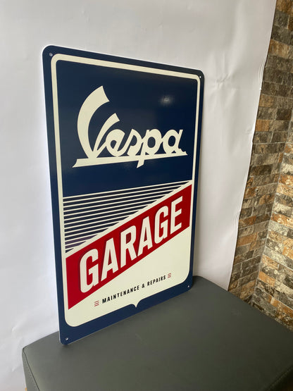 Vespa Heavy Metal Sign – Garage & Man Cave Decor