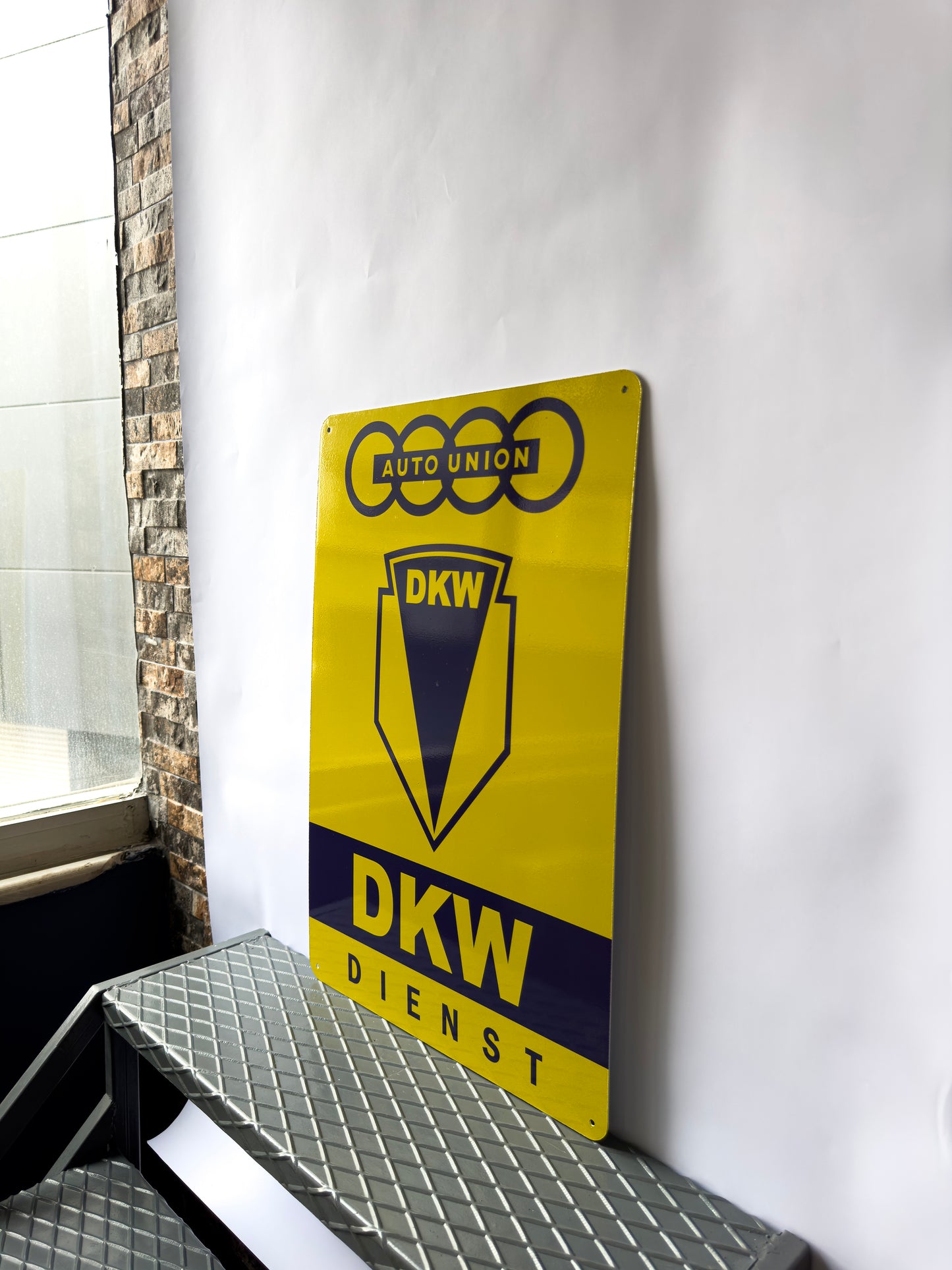 DKW Auto Union Vintage Sign – Large 60x40 cm Heavy Metal Man Cave Decor