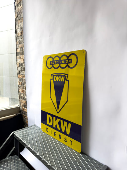 DKW Auto Union Vintage Sign – Large 60x40 cm Heavy Metal Man Cave Decor