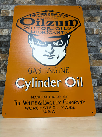 Oilzum Cylinder Oil – Vintage Heavy Metal Garage & Man Cave Sign