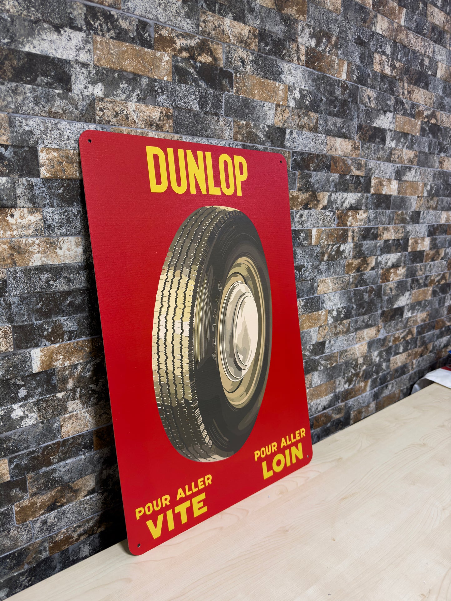 Dunlop Vintage Sign – Large Heavy Metal Garage & Tyre Sign