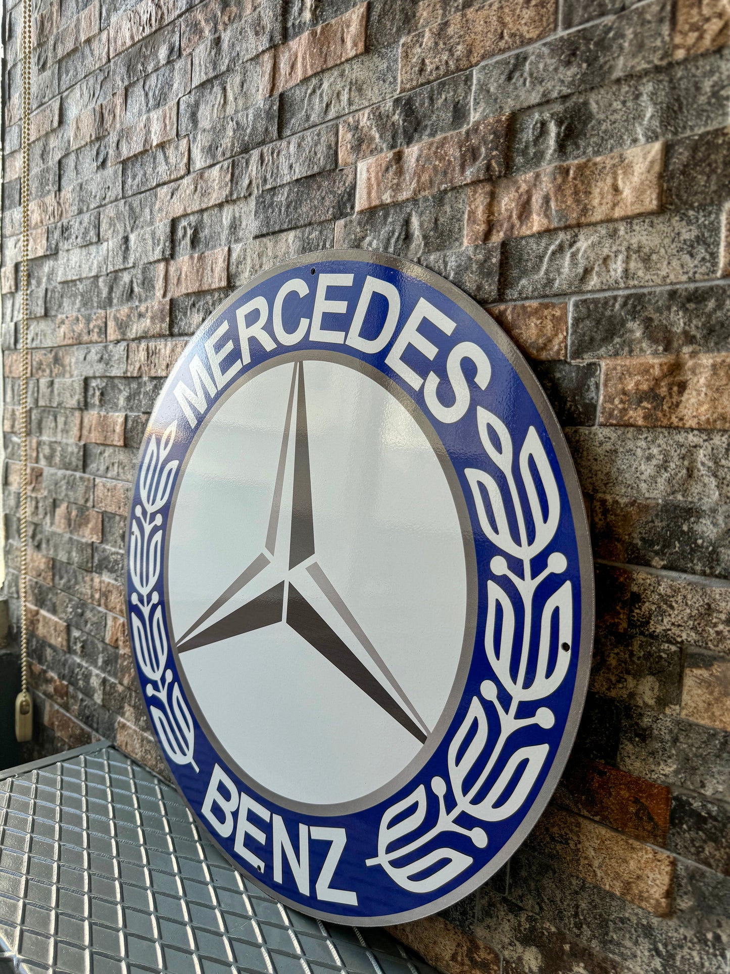 Mercedes Benz Vintage Sign – Heavy Metal Sign – Garage Decor