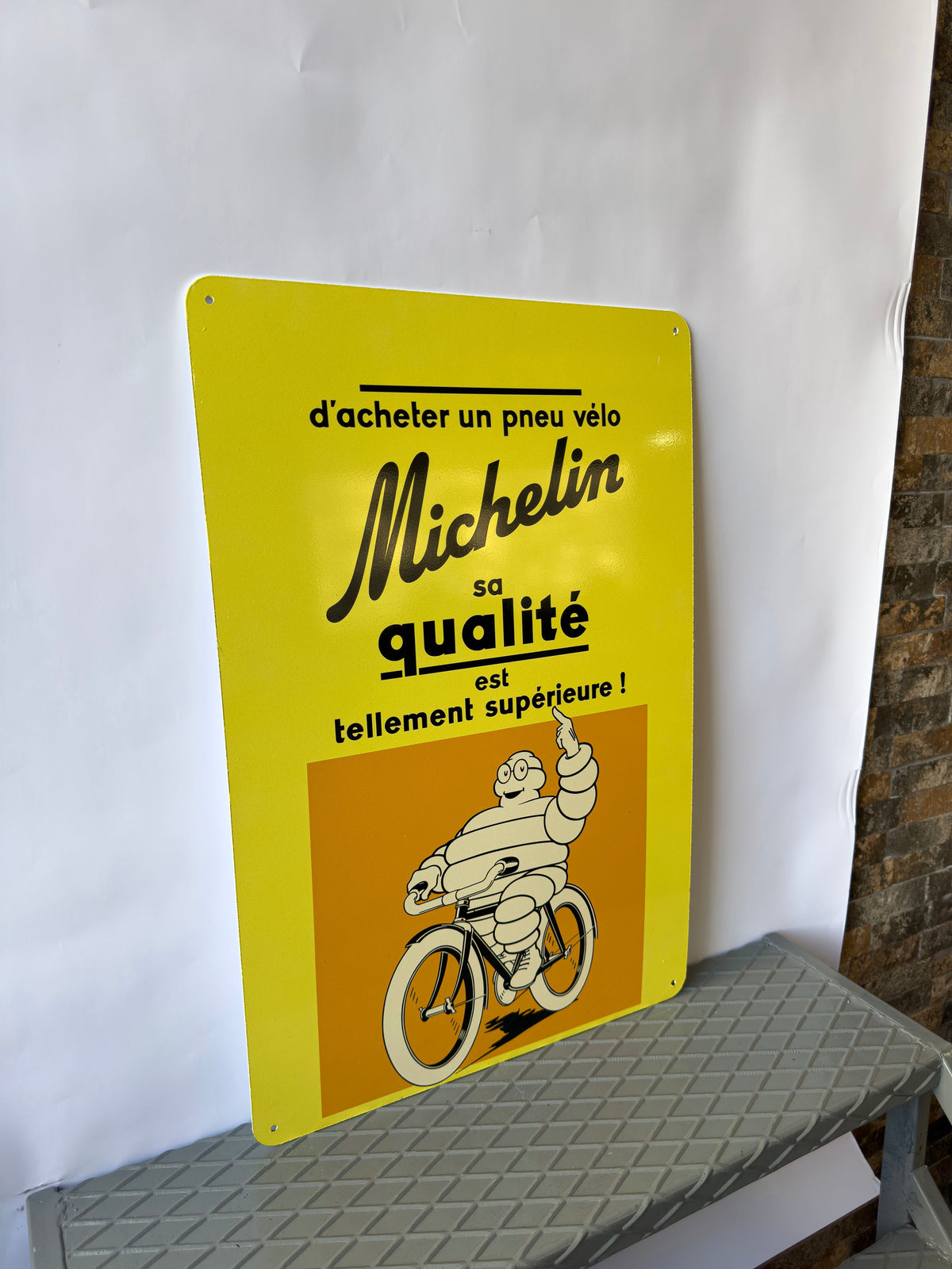 Michelin Sa Qualite Heavy Metal Sign – Garage & Man Cave Decor