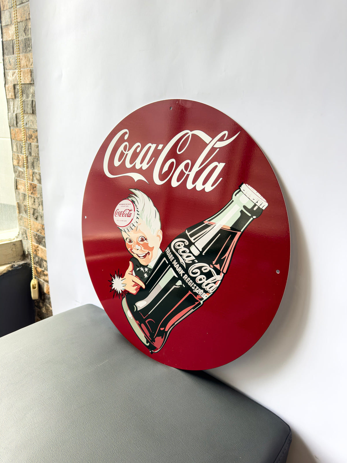 Coca Cola Sprite Boy - Bar Round Heavy Metal Sign – Garage & Man Cave Decor