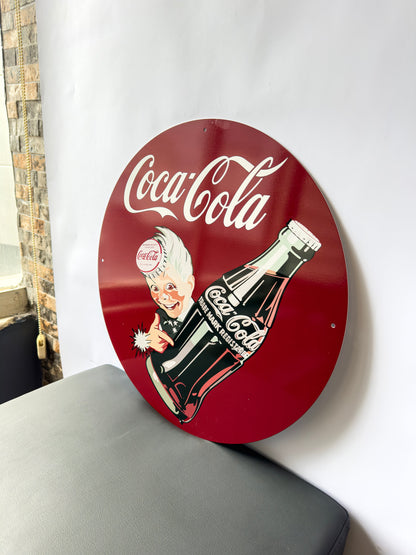 Coca Cola Sprite Boy - Bar Round Heavy Metal Sign – Garage & Man Cave Decor