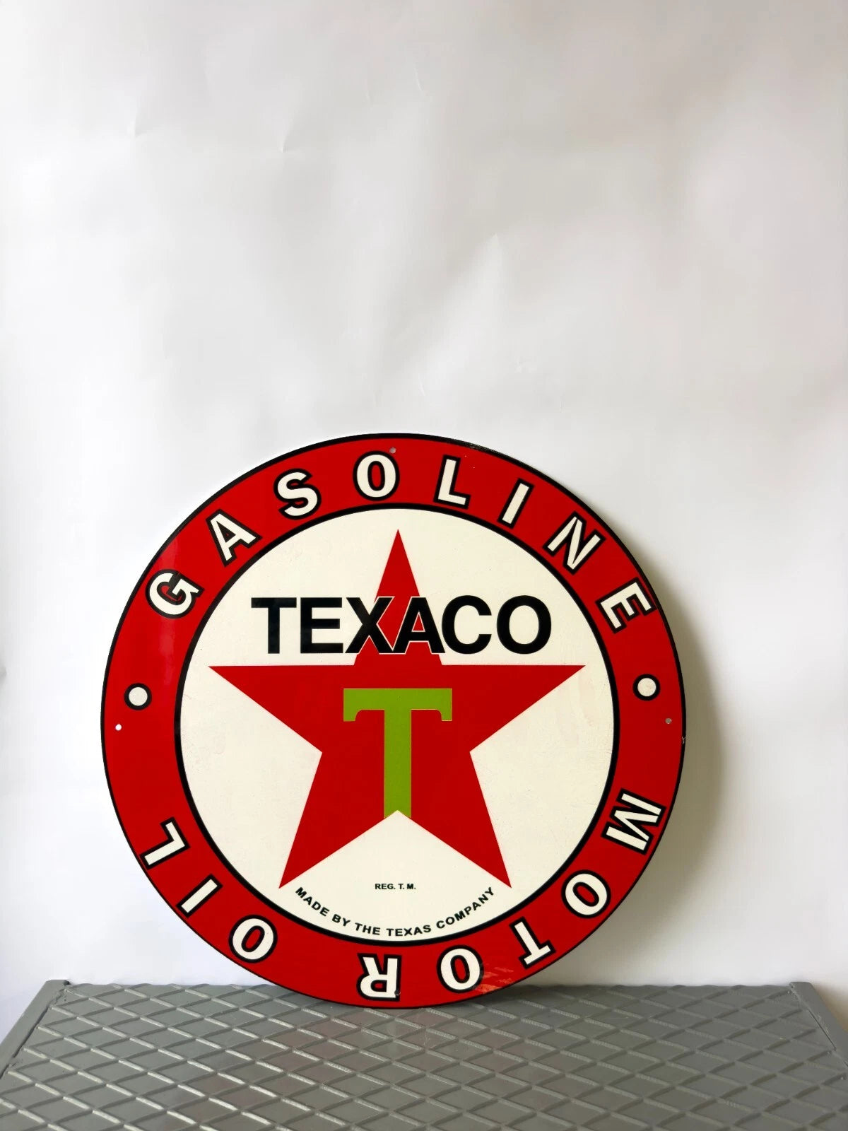 Texaco Gasolıne Motor Oil Sign – Heavy Metal Garage Decor