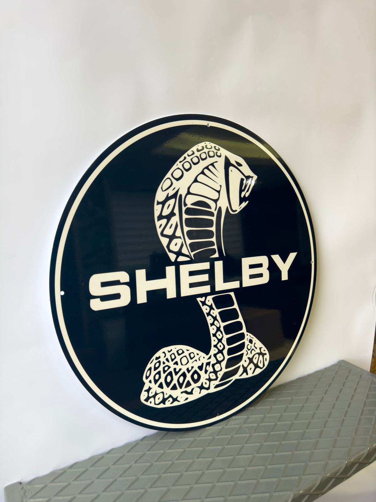 Shelby Round Heavy Metal Sign – Garage & Man Cave Decor