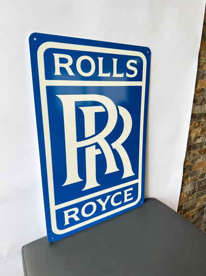 Rolls Royce Sign – Large 60x40 cm Heavy Metal Garage Decor