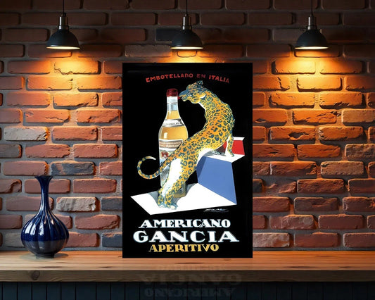 Americano Gancia Aperitivo Heavy Metal Sign – Garage & Man Cave Decor
