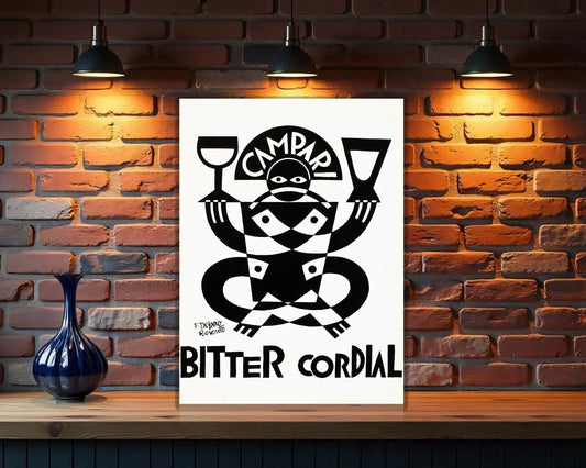 Campari Bitter Cordial Rare Depero Heavy Metal Sign – Garage & Man Cave Decor