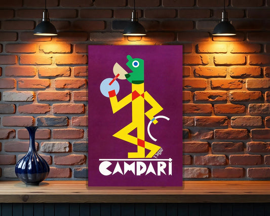 Campari Abstract Futurist Pop Art Tribute Sign - Heavy Metal Cafe & Bar Decor