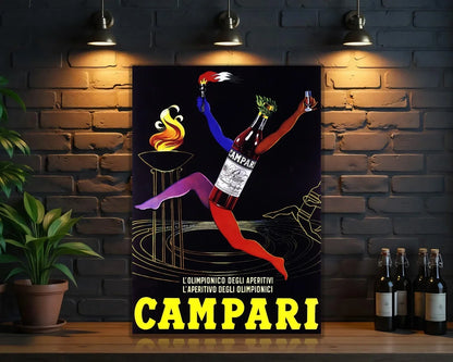Campari "Olympic Flame" Heavy Metal Sign – Garage & Man Cave Decor