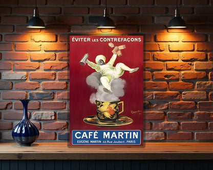 Café Martin Heavy Metal Sign – Garage & Man Cave Decor