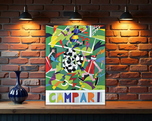 Campari Futurist Soccer Sign by Angioletti - Heavy Metal Cafe & Bar Decor