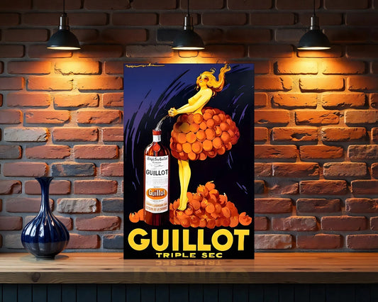 Guillot Triple Sec Vintage Sign -  Heavy Metal Cafe Decor