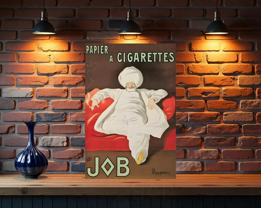 JOB Cigarette Paper Orientalist Design Vintage Heavy Metal Sign – Garage & Man Cave Decor