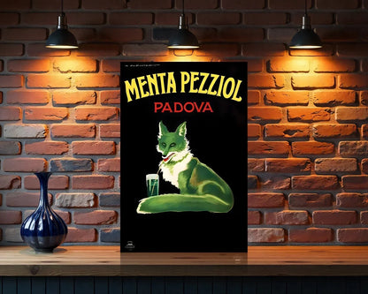 Menta Pezziol Padova Heavy Metal Sign – Garage & Man Cave Decor