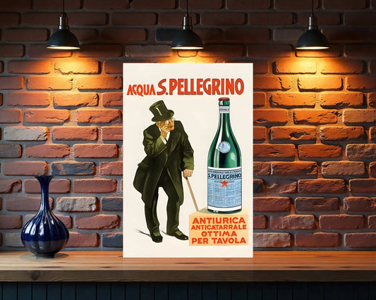 Acqua S. Pellegrino Sign - Heavy Metal Cafe & Bar Decor