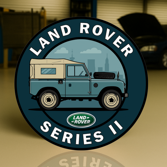 Land Rover Series II Off-Road Heritage Classic 4x4 Heavy Metal Sign – Garage & Man Cave Decor