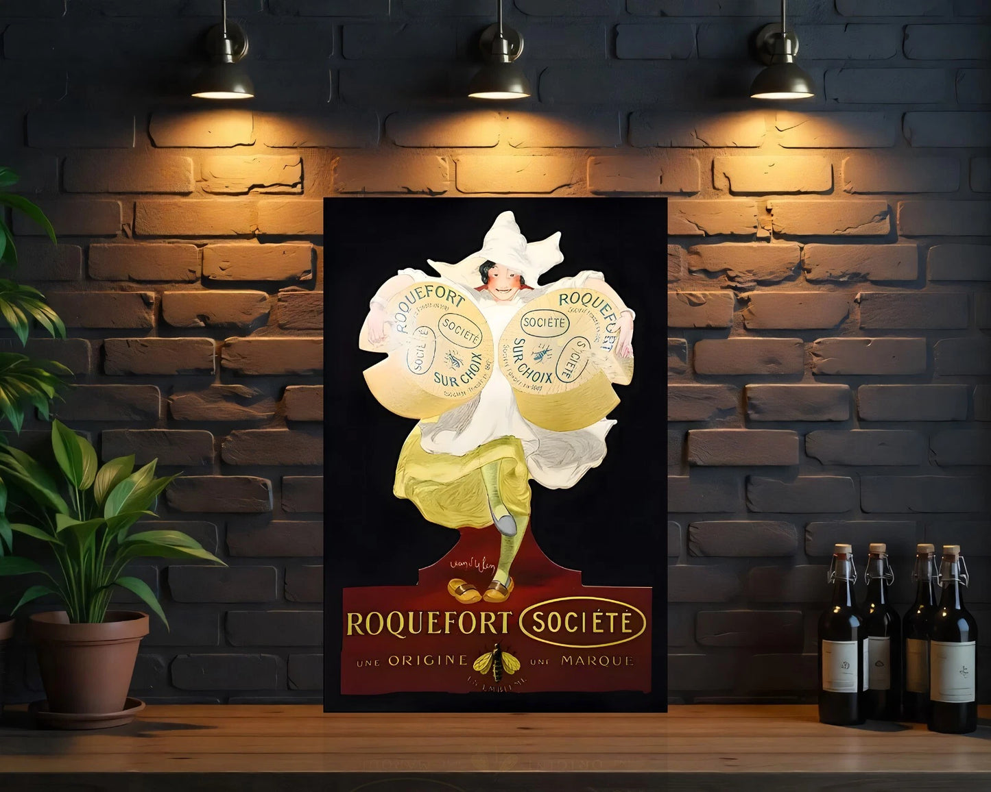 Roquefort Société Heavy Metal Sign - Cafe & Bar Decor