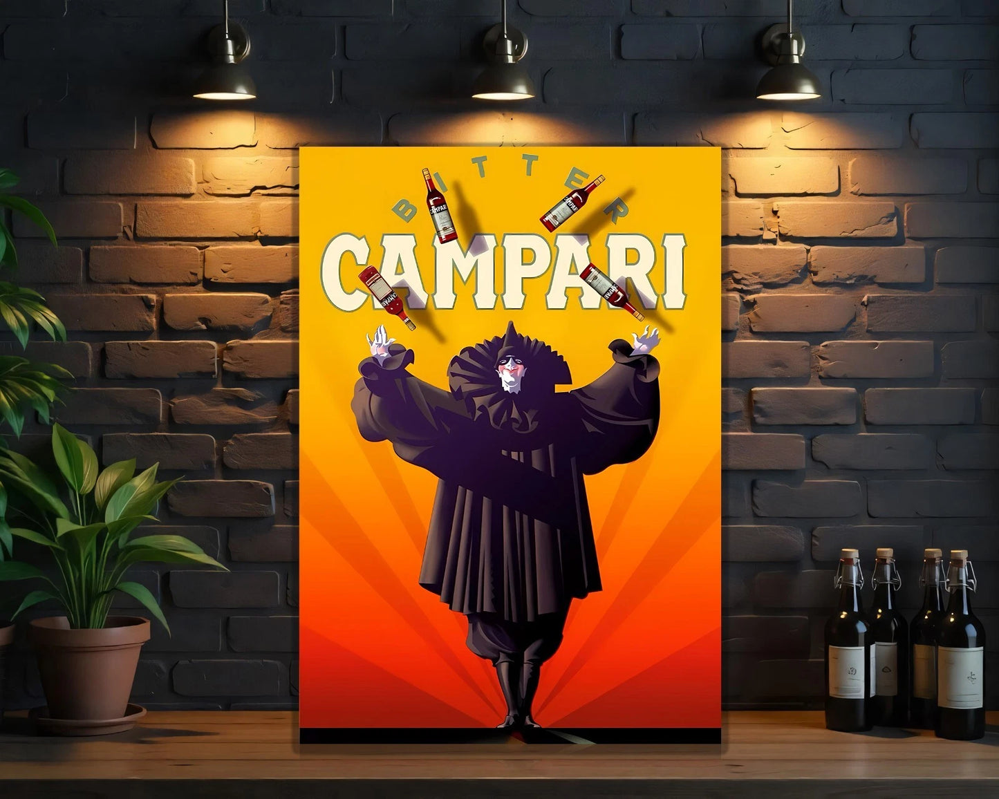 Campari Clown Sign - Heavy Metal Cafe & Bar Decor