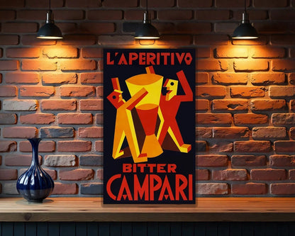 Campari L'Aperitivo Heavy Metal Sign – Garage & Man Cave Decor