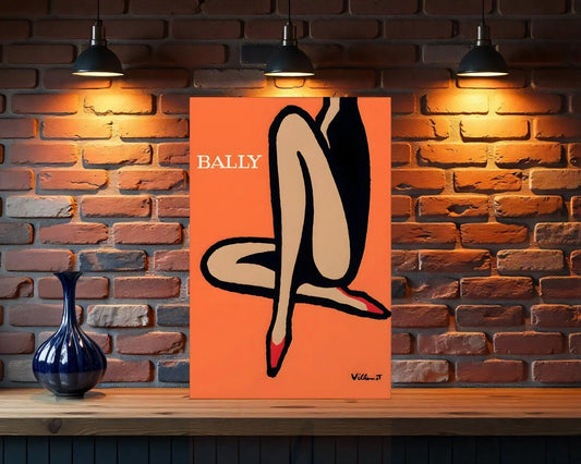 Bally Shoes Villemot Modern Art Heavy Metal Sign – Garage & Man Cave Decor