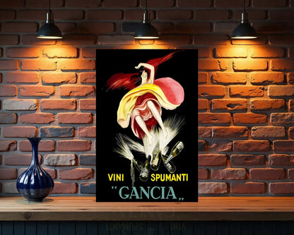 Vini Spumanti Gancia Sparkling Heavy Metal Sign - Cafe & Bar Decor