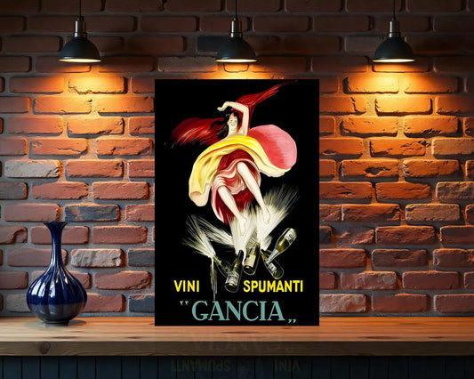 Vini Spumanti Gancia Sparkling Heavy Metal Sign - Cafe & Bar Decor